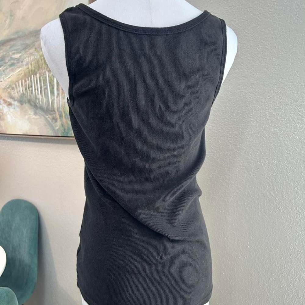 Y2K Rhinestone Floral‎ Tank Top – Black Copper Graphic - Size M/L - Picture 4 of 8